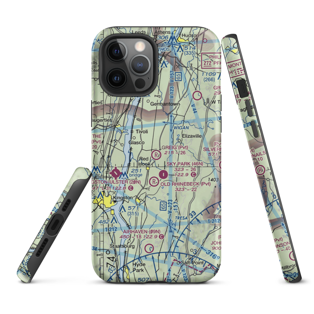 Greig Farm Airport (9NK4) VFR Sectional  Tough iPhone Case iPhone 12 Pro Max model shown