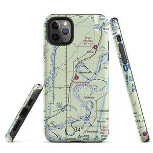 Griffin Agricultural Airport (24AR) VFR Sectional  Tough iPhone Case