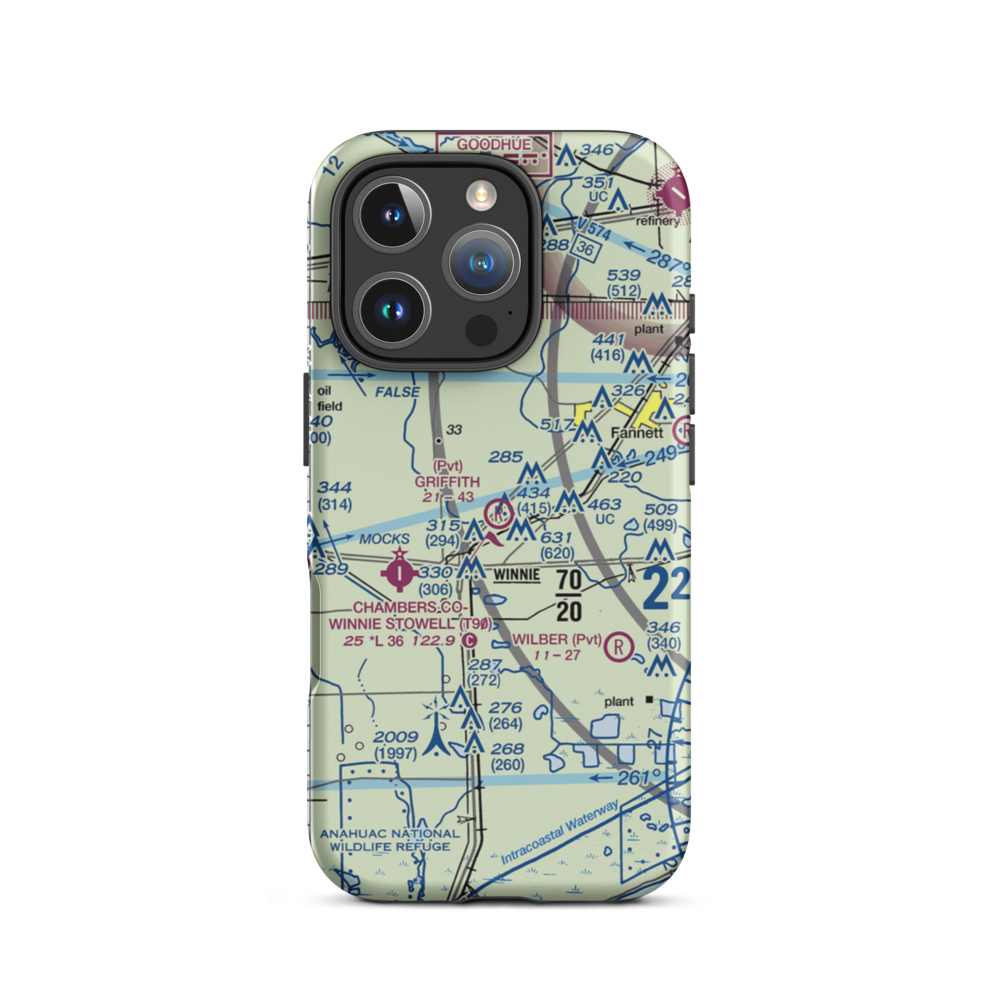Griffith Ranch Airport (TE73) VFR Sectional  Tough iPhone Case iPhone 16 Pro model shown