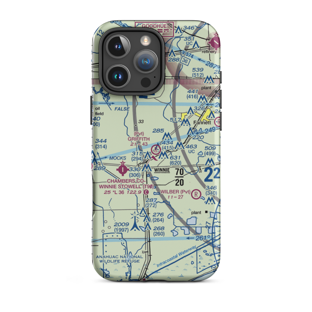 Griffith Ranch Airport (TE73) VFR Sectional  Tough iPhone Case iPhone 16 Pro Max model shown
