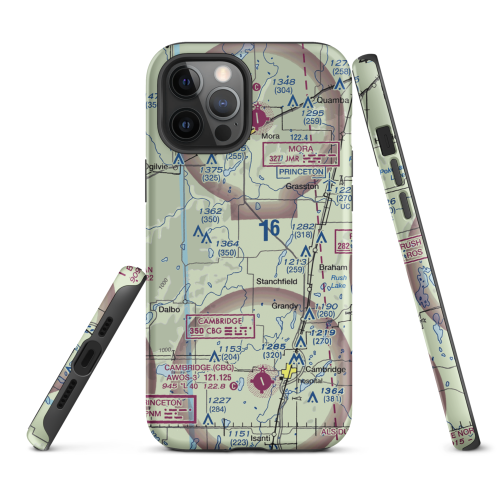 Grohnke Field (MY92) VFR Sectional  Tough iPhone Case iPhone 12 Pro Max model shown