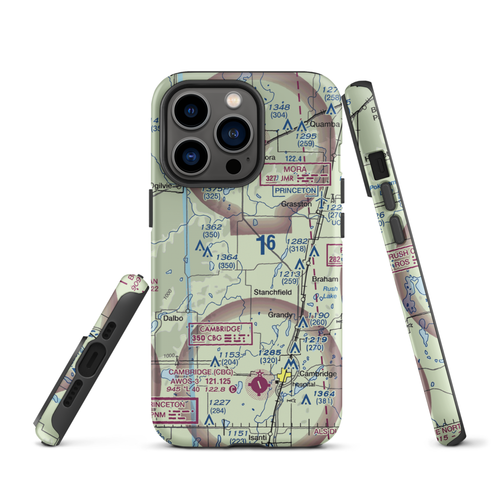 Grohnke Field (MY92) VFR Sectional  Tough iPhone Case iPhone 13 Pro model shown