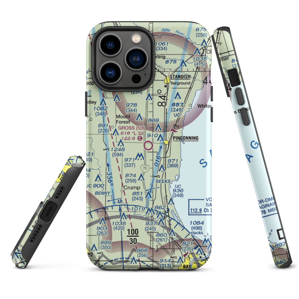 Gross Airport (52I) VFR Sectional  Tough iPhone Case iPhone 13 Pro Max model shown