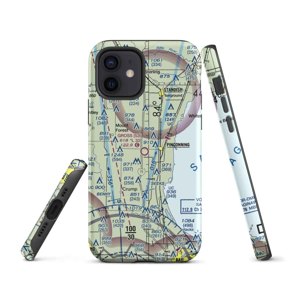 Gross Airport (52I) VFR Sectional  Tough iPhone Case iPhone 12 model shown