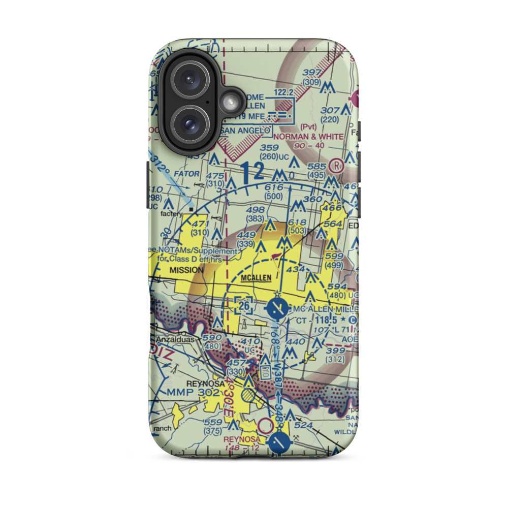 Gross Private Airport (US-0143) VFR Sectional  Tough iPhone Case iPhone 16 Plus model shown