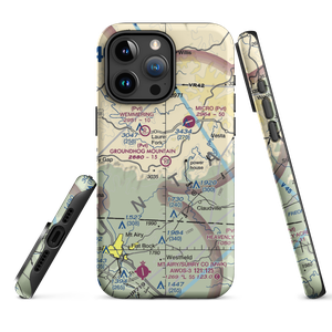 Groundhog Mountain Airport (00VI) VFR Sectional  Tough iPhone Case