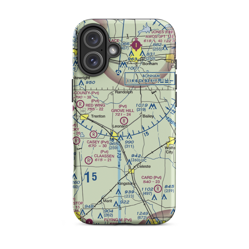 Grove Hill Airport (5TX2) VFR Sectional  Tough iPhone Case iPhone 16 Plus model shown