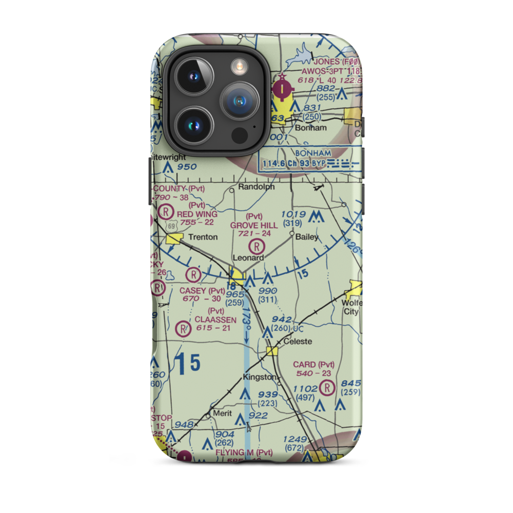 Grove Hill Airport (5TX2) VFR Sectional  Tough iPhone Case iPhone 16 Pro Max model shown