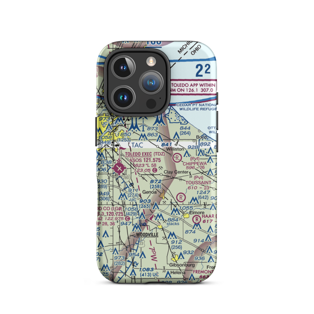Gruetter Airport (5OI7) VFR Sectional  Tough iPhone Case iPhone 16 Pro model shown