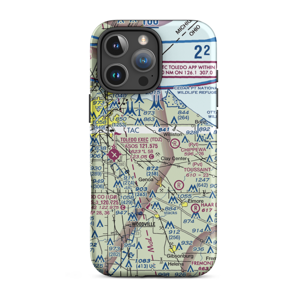Gruetter Airport (5OI7) VFR Sectional  Tough iPhone Case iPhone 16 Pro Max model shown