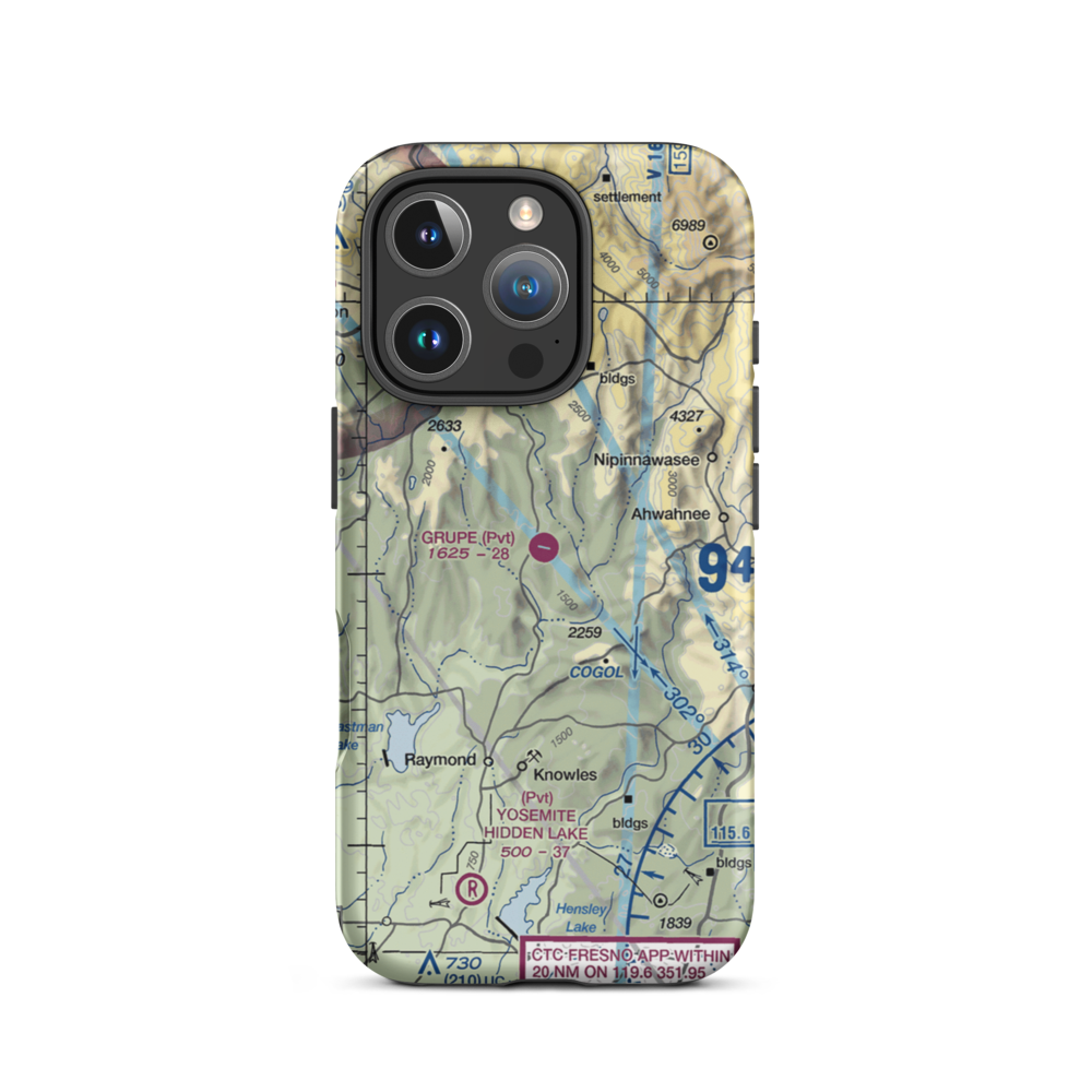 Grupe Ranch Airport (5CL0) VFR Sectional  Tough iPhone Case iPhone 16 Pro model shown