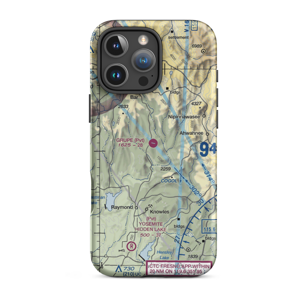Grupe Ranch Airport (5CL0) VFR Sectional  Tough iPhone Case iPhone 16 Pro Max model shown