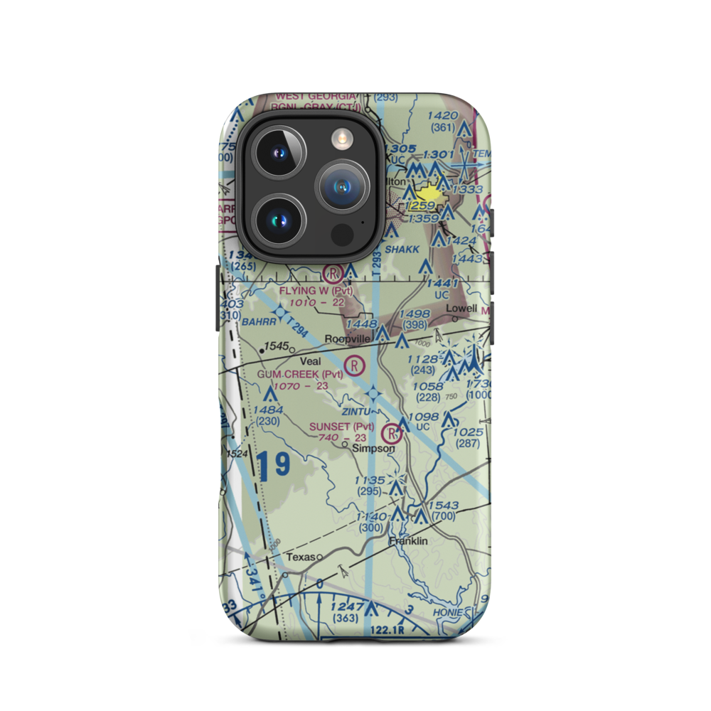 Gum Creek Airport (8GA1) VFR Sectional  Tough iPhone Case iPhone 16 Pro model shown