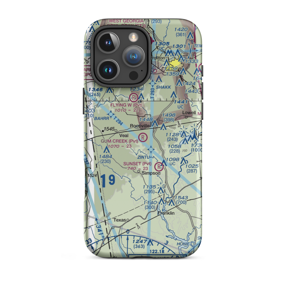 Gum Creek Airport (8GA1) VFR Sectional  Tough iPhone Case iPhone 16 Pro Max model shown