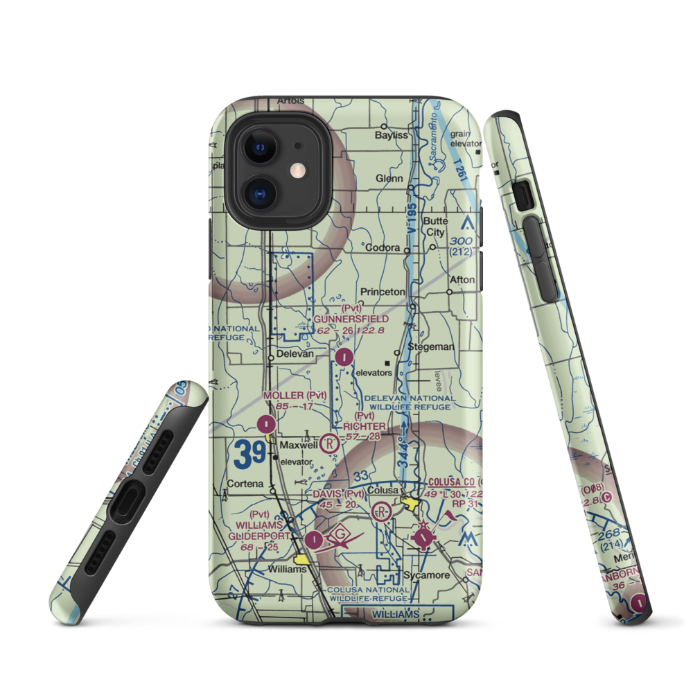 Gunnersfield Ranch Airport (71CL) VFR Sectional  Tough iPhone Case iPhone 11 model shown