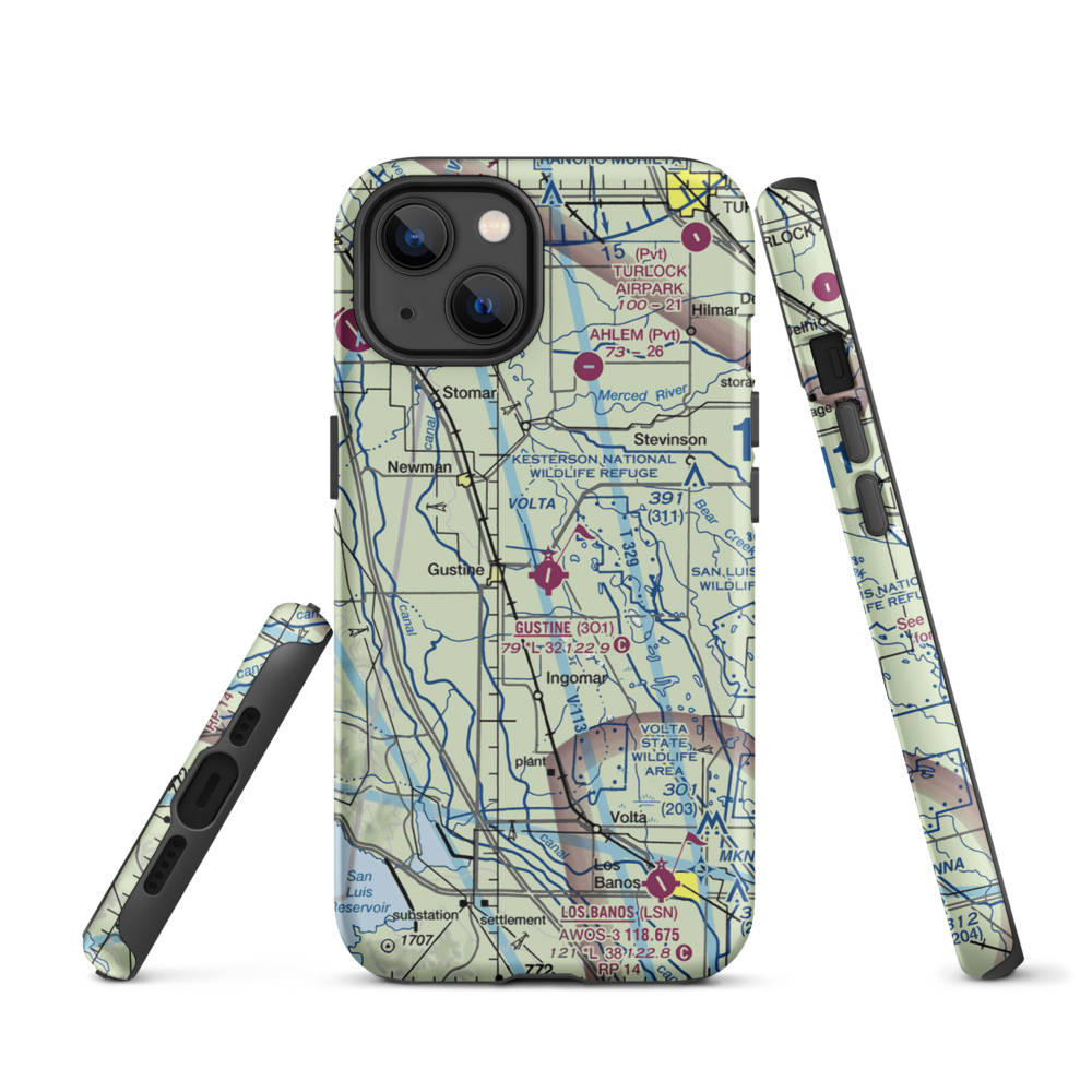 Gustine Airport (3O1) VFR Sectional  Tough iPhone Case iPhone 13 model shown