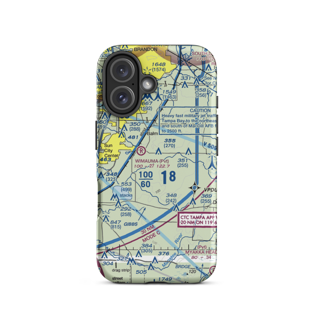 Gyro Town Usa STOLport (23FL) VFR Sectional  Tough iPhone Case iPhone 16 model shown