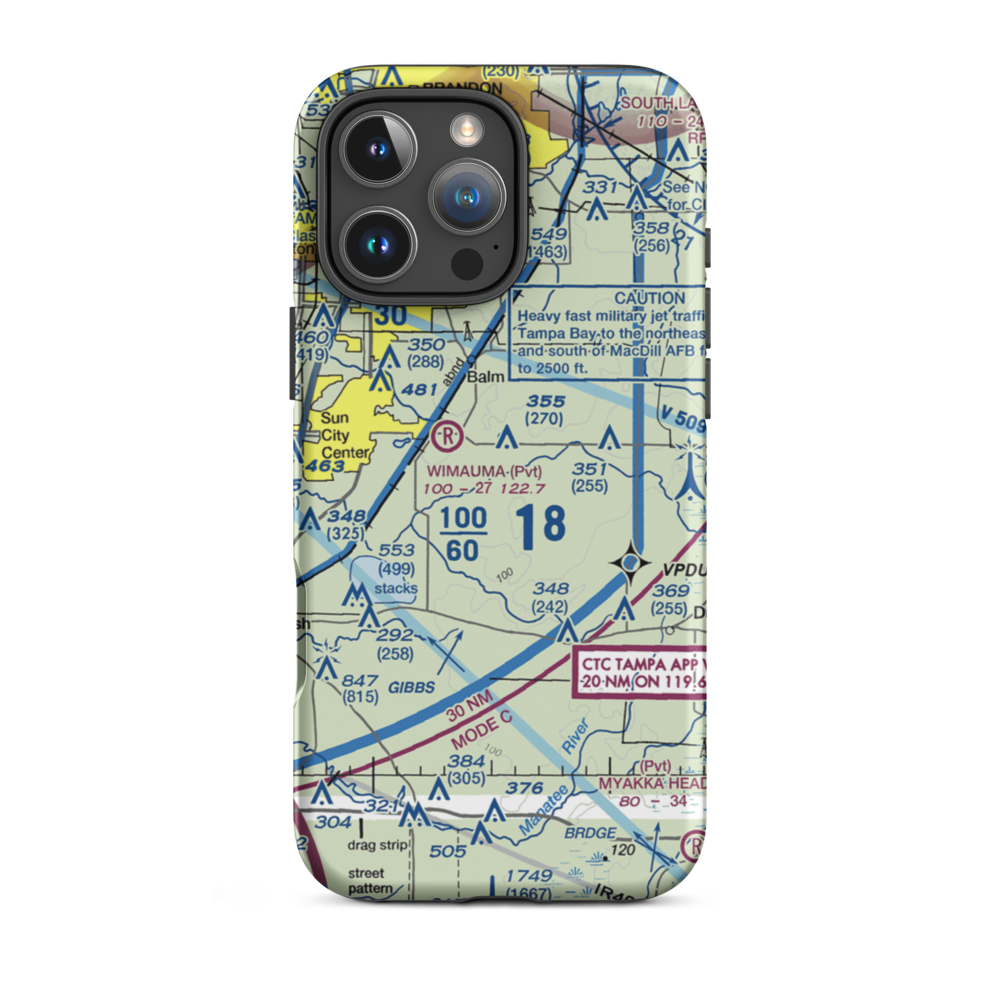 Gyro Town Usa STOLport (23FL) VFR Sectional  Tough iPhone Case iPhone 16 Pro Max model shown