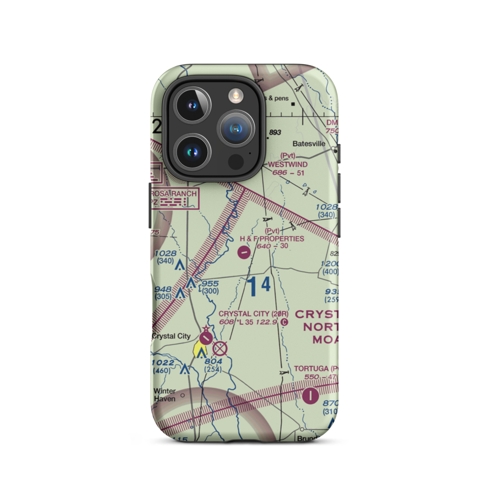 H & F Properties Airport (8TE4) VFR Sectional  Tough iPhone Case iPhone 16 Pro model shown