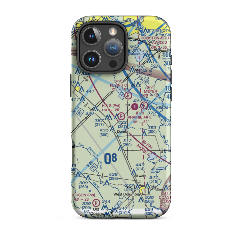 H & S Airfield (XS21) VFR Sectional  Tough iPhone Case iPhone 16 Pro Max model shown