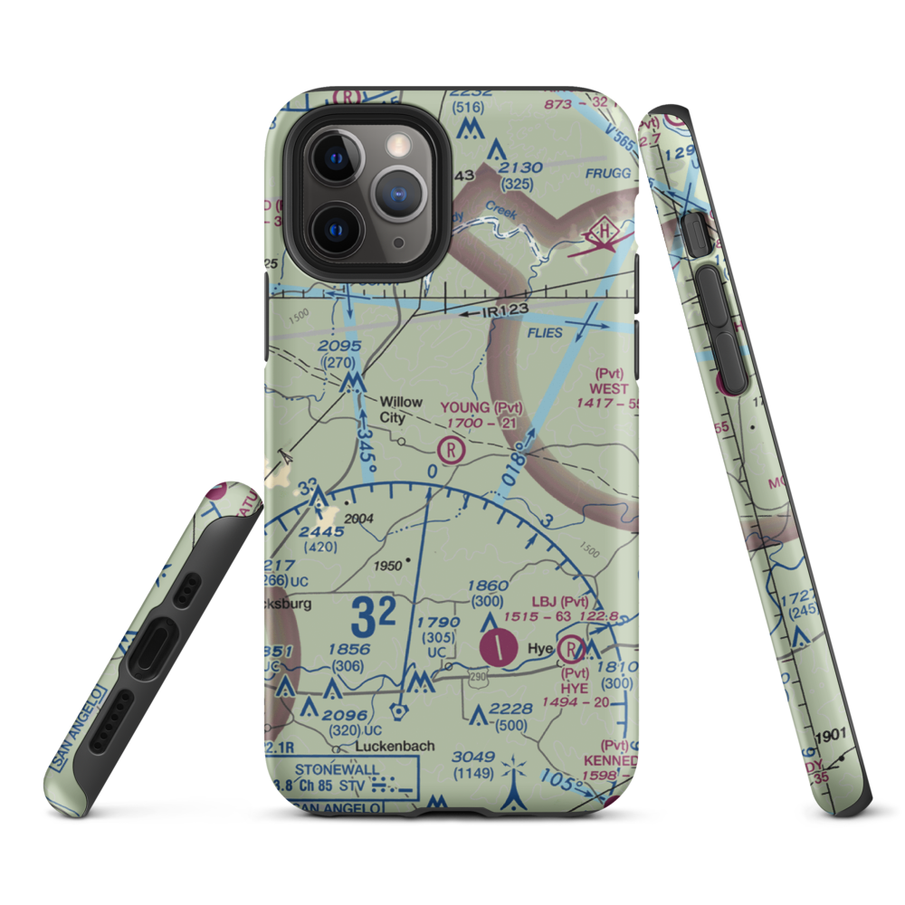 H Young Ranch Airport (4XS6) VFR Sectional  Tough iPhone Case iPhone 11 Pro model shown