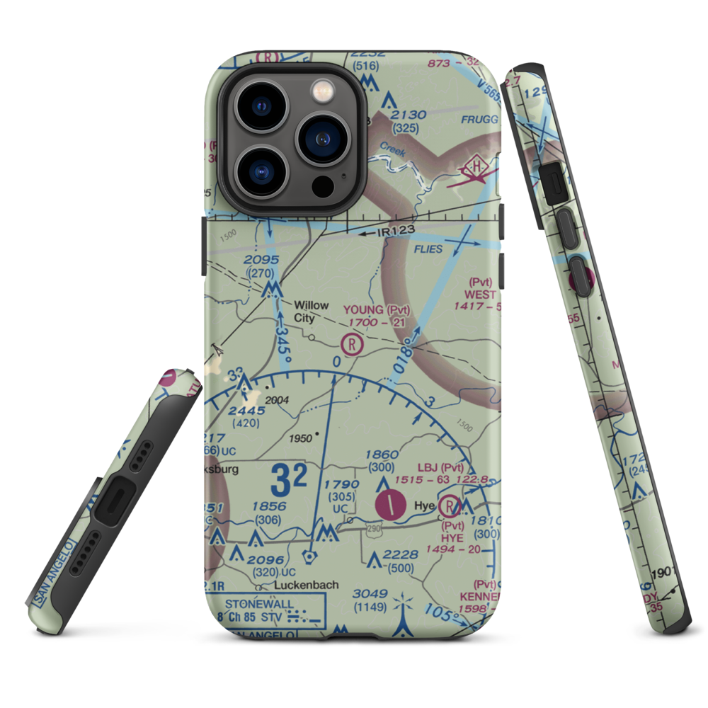 H Young Ranch Airport (4XS6) VFR Sectional  Tough iPhone Case iPhone 13 Pro Max model shown