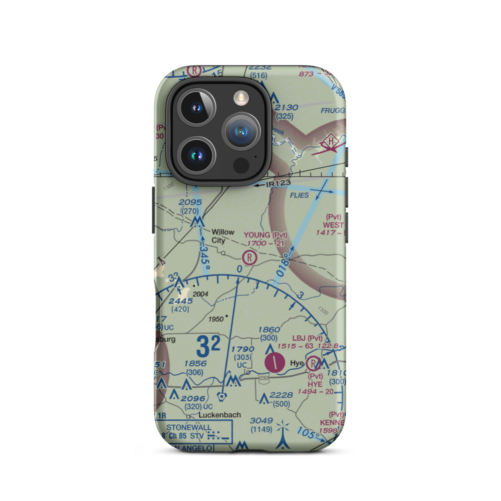 H Young Ranch Airport (4XS6) VFR Sectional  Tough iPhone Case iPhone 16 Pro model shown