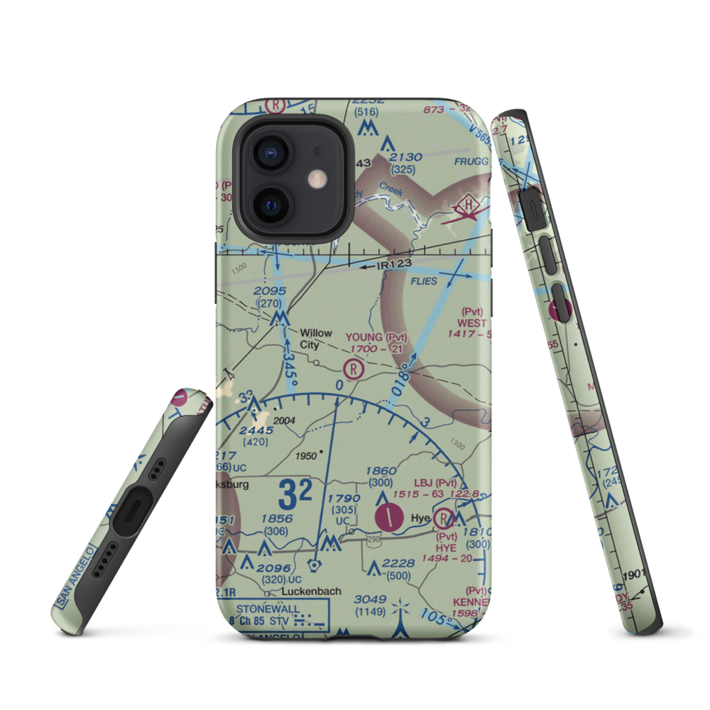 H Young Ranch Airport (4XS6) VFR Sectional  Tough iPhone Case iPhone 12 model shown