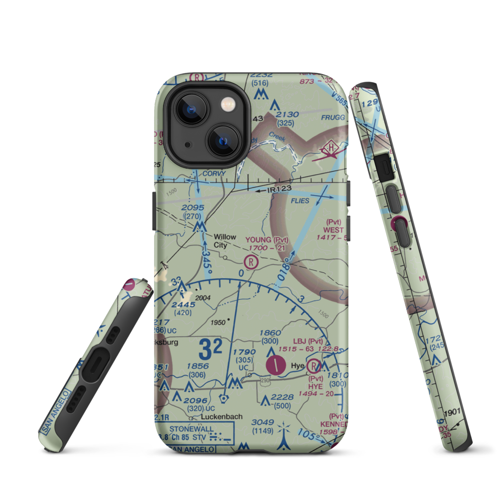 H Young Ranch Airport (4XS6) VFR Sectional  Tough iPhone Case iPhone 13 model shown