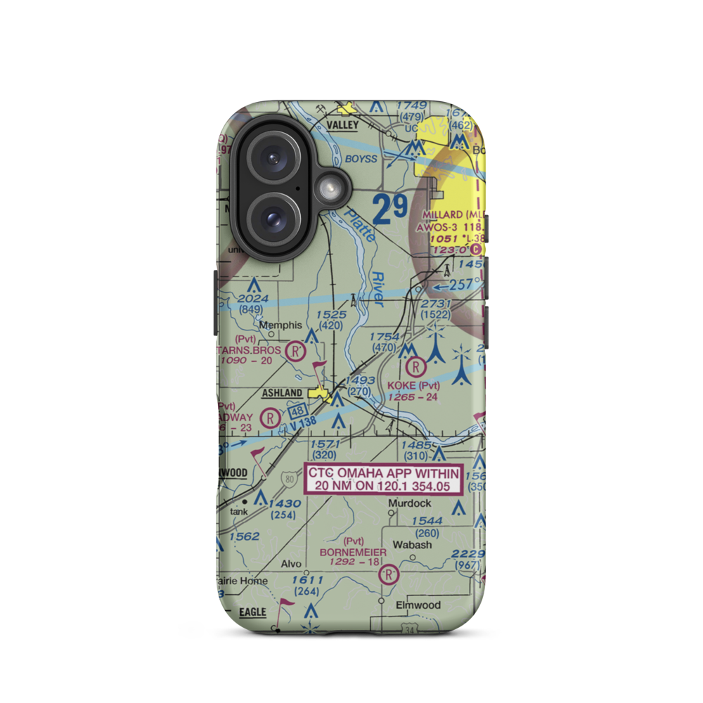 H. J. Paul Army Heliport (5K3) VFR Sectional  Tough iPhone Case iPhone 16 model shown