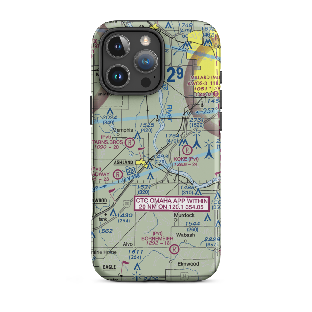 H. J. Paul Army Heliport (5K3) VFR Sectional  Tough iPhone Case iPhone 16 Pro Max model shown