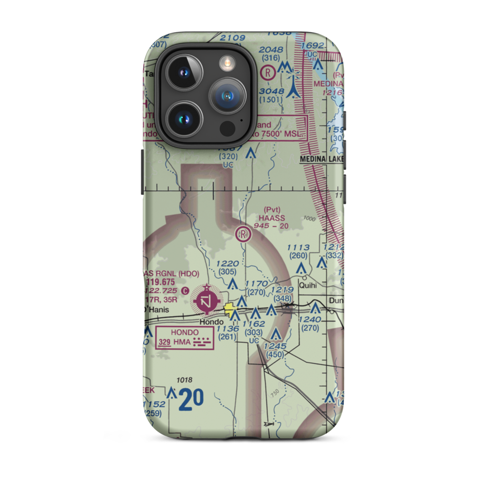 Haass Field (TE57) VFR Sectional  Tough iPhone Case iPhone 16 Pro Max model shown