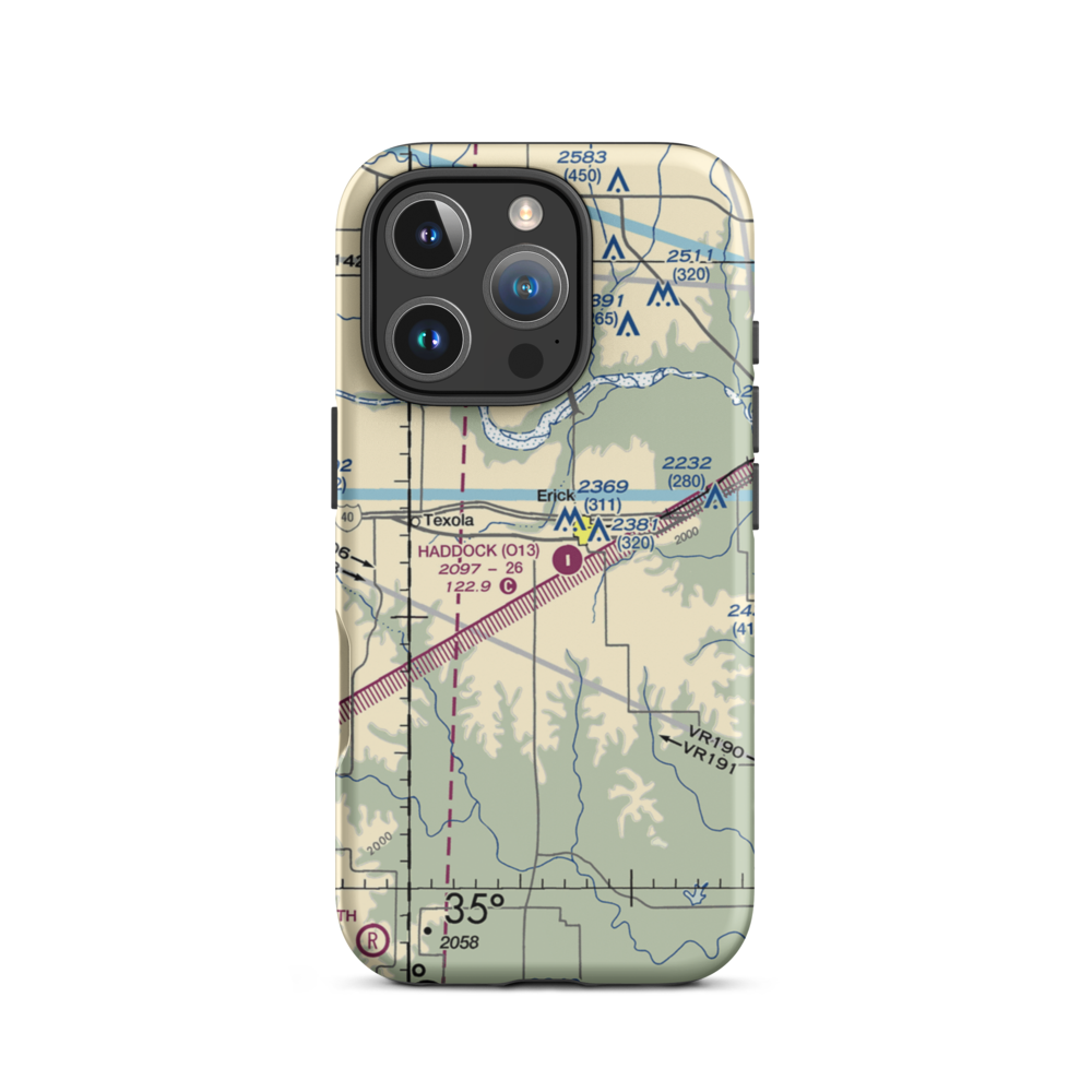 Haddock Field (O13) VFR Sectional  Tough iPhone Case iPhone 16 Pro model shown
