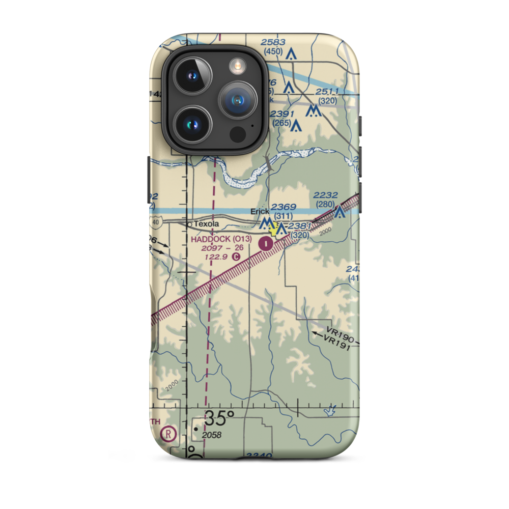 Haddock Field (O13) VFR Sectional  Tough iPhone Case iPhone 16 Pro Max model shown