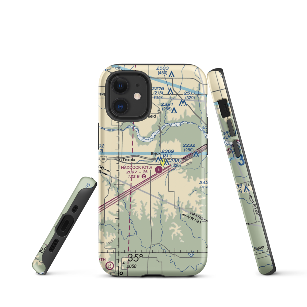 Haddock Field (O13) VFR Sectional  Tough iPhone Case iPhone 12 mini model shown