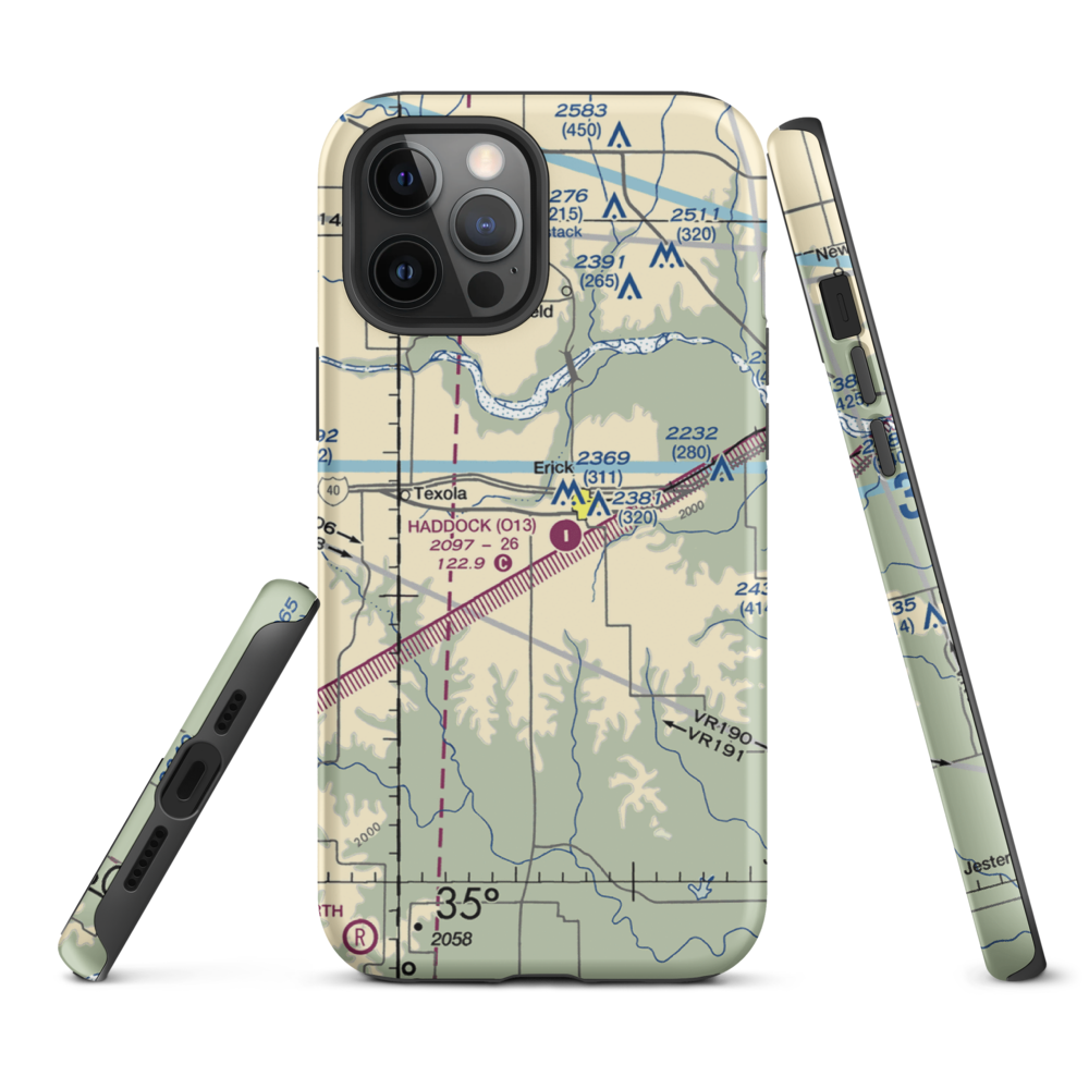 Haddock Field (O13) VFR Sectional  Tough iPhone Case iPhone 12 Pro Max model shown