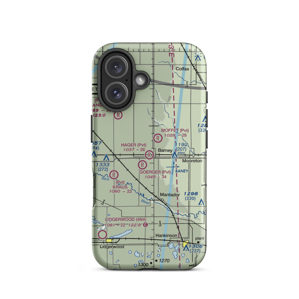 Hager Strip (NA55) VFR Sectional  Tough iPhone Case iPhone 16 model shown