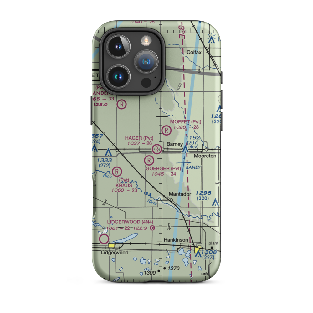 Hager Strip (NA55) VFR Sectional  Tough iPhone Case iPhone 16 Pro Max model shown