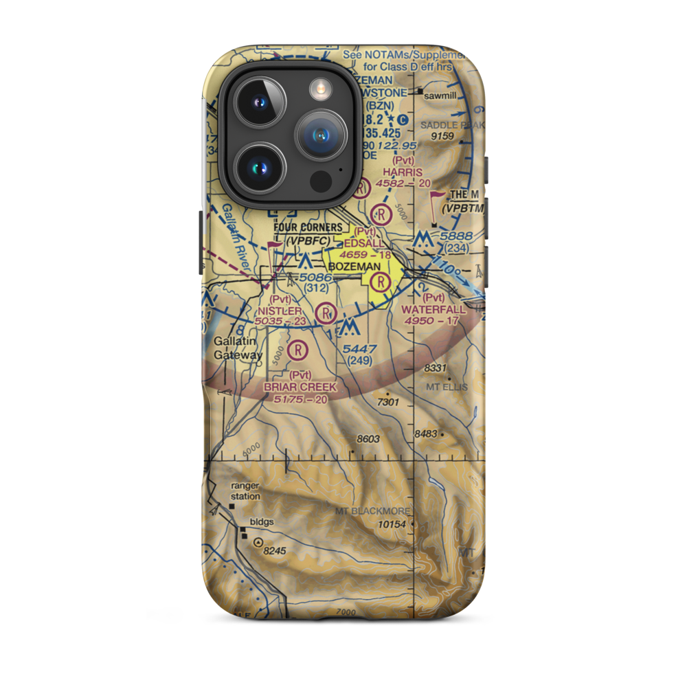 Haggerty Airport (24MT) VFR Sectional  Tough iPhone Case iPhone 16 Pro Max model shown