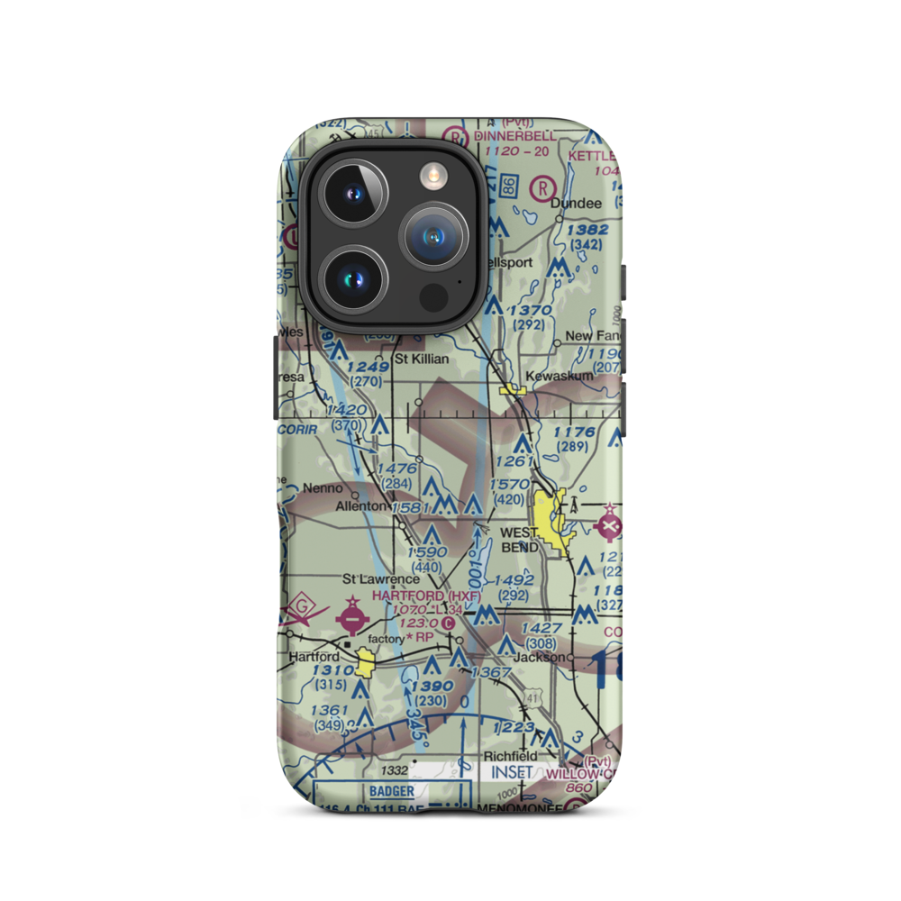Hahn Sky Ranch Airport (2T5) VFR Sectional  Tough iPhone Case iPhone 16 Pro model shown