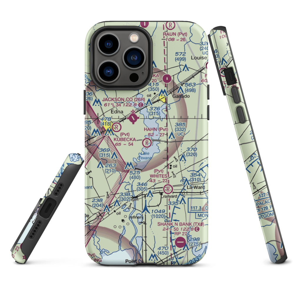 Hahns Airport (6TE3) VFR Sectional  Tough iPhone Case iPhone 13 Pro Max model shown
