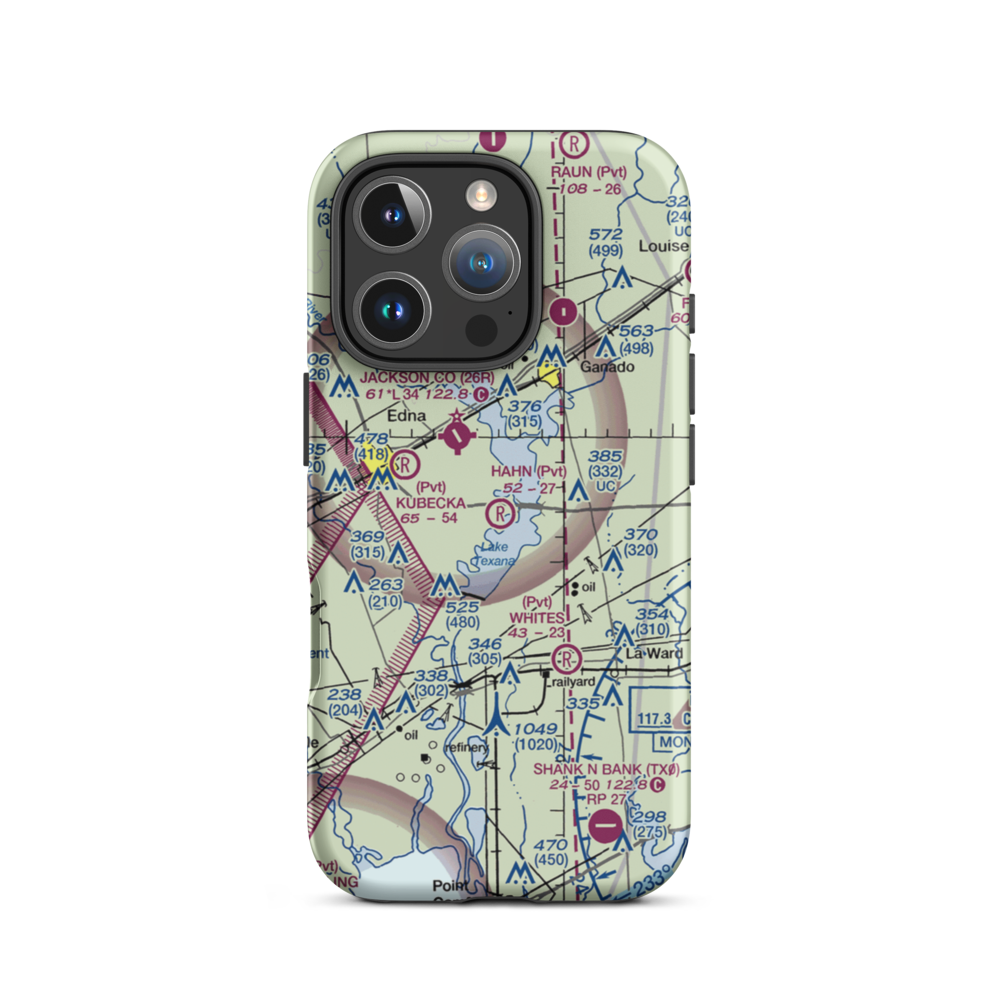 Hahns Airport (6TE3) VFR Sectional  Tough iPhone Case iPhone 16 Pro model shown