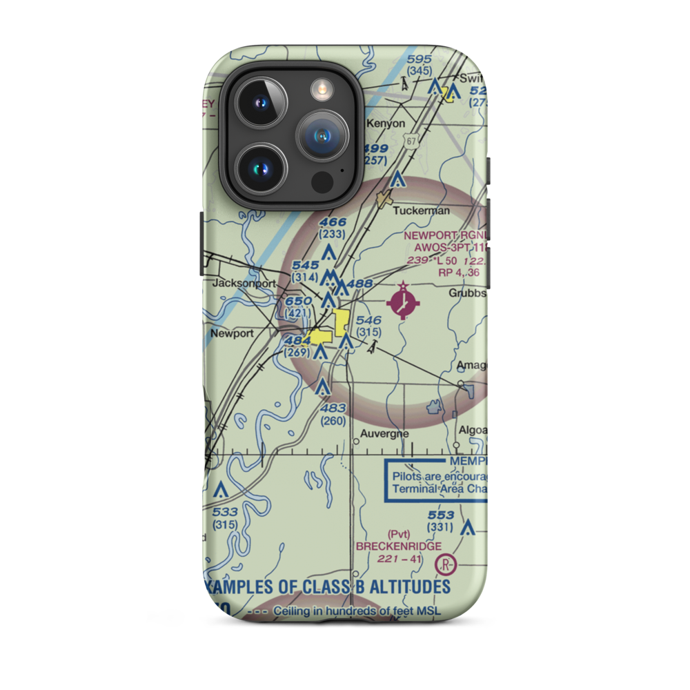 Haigwood Landing Strip (43AR) VFR Sectional  Tough iPhone Case iPhone 16 Pro Max model shown