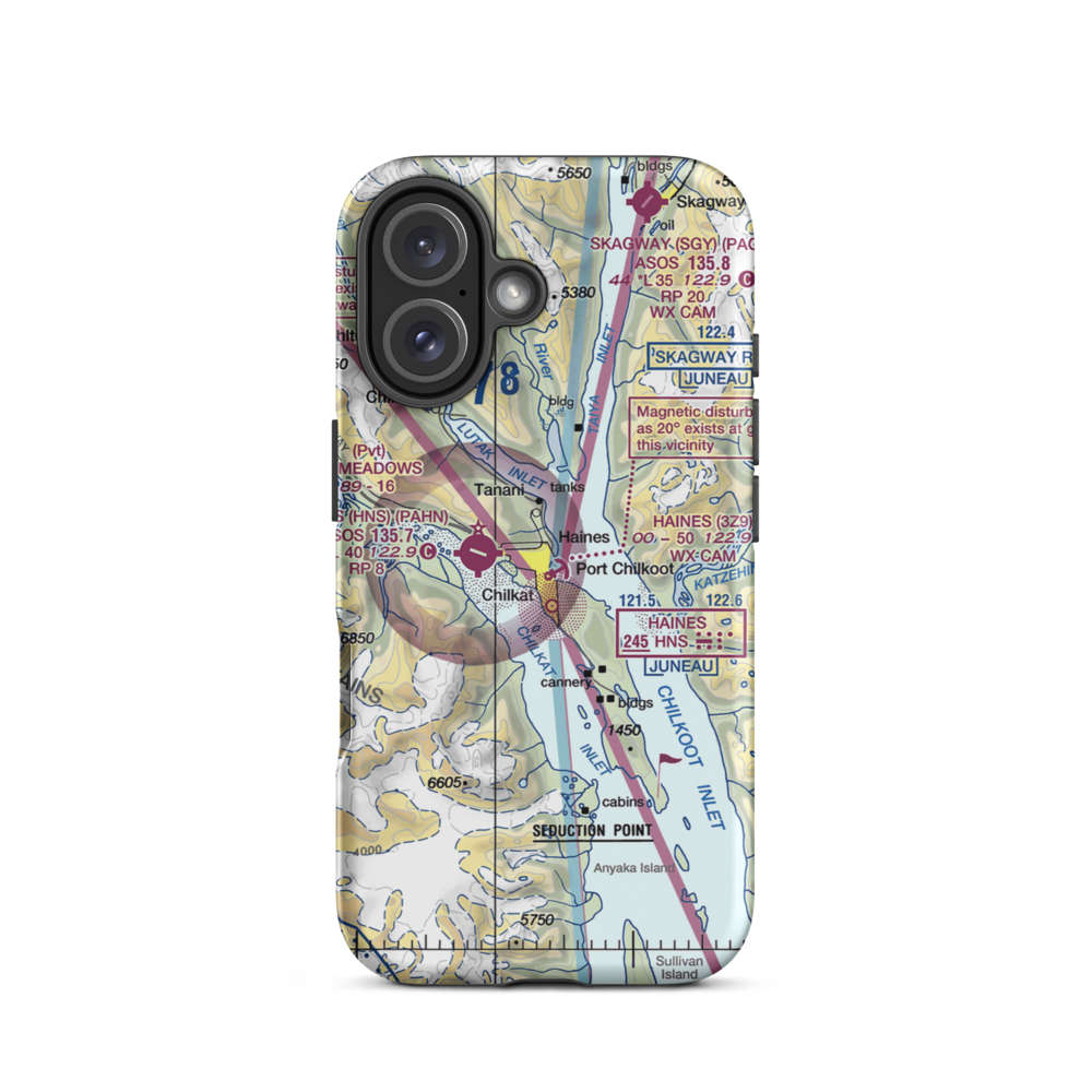 Haines Seaplane Base (3Z9) VFR Sectional  Tough iPhone Case iPhone 16 model shown