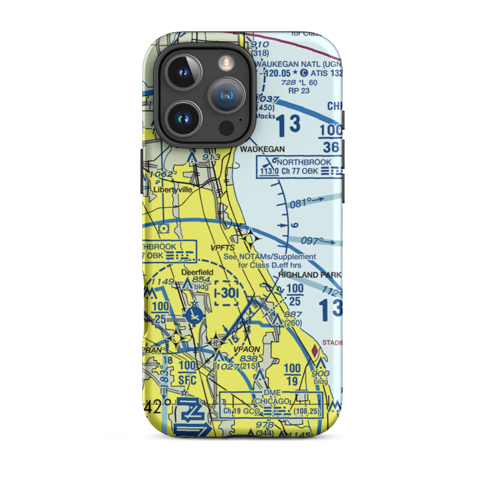 Haley Army Airfield (FSN) VFR Sectional  Tough iPhone Case iPhone 16 Pro Max model shown