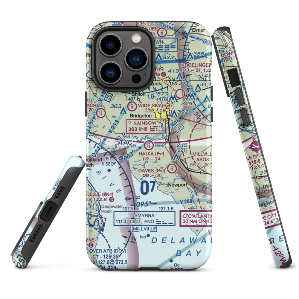 Halka Nurseries Airport (9NJ6) VFR Sectional  Tough iPhone Case iPhone 13 Pro Max model shown