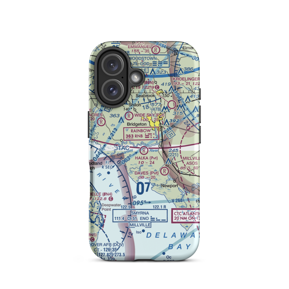 Halka Nurseries Airport (9NJ6) VFR Sectional  Tough iPhone Case iPhone 16 model shown