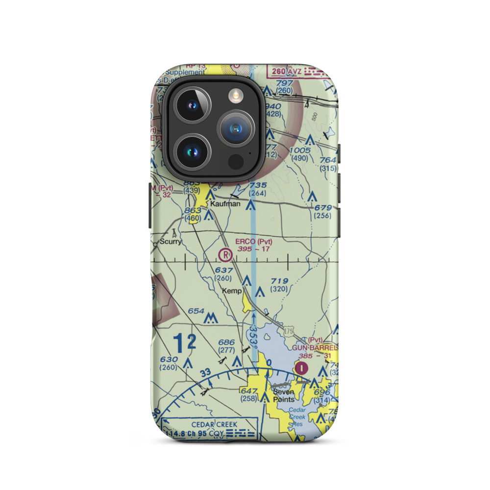 Hall Airport (K00) VFR Sectional  Tough iPhone Case iPhone 16 Pro model shown