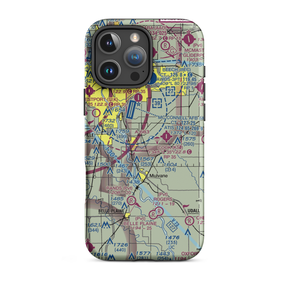 Hamilton Field (1K3) VFR Sectional  Tough iPhone Case iPhone 16 Pro Max model shown