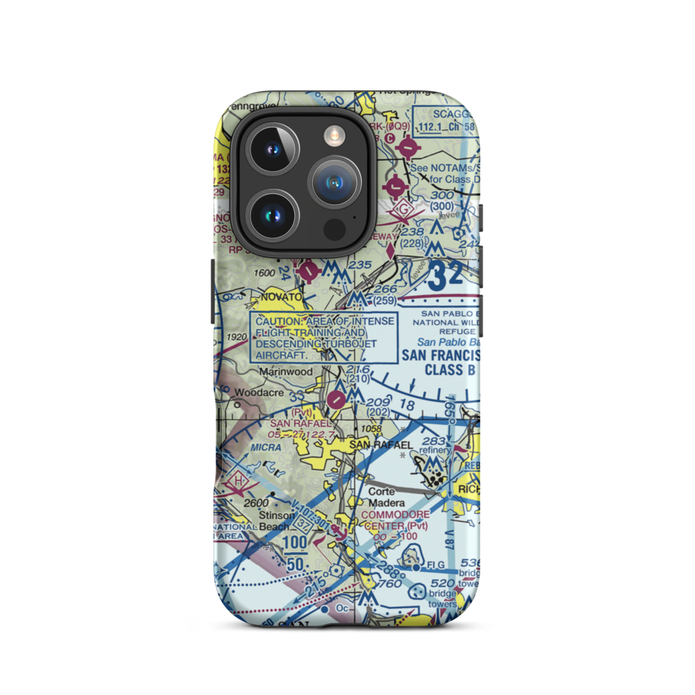 Hamilton Field (SRF) VFR Sectional  Tough iPhone Case iPhone 16 Pro model shown